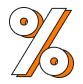 Icon of a percentage sign
